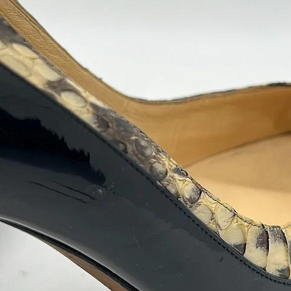 Jimmy Choo Authenticated Snakeskin Black Stiletto Heels Shoes *Sz 41/US Sz 11* - Picture 11 of 12